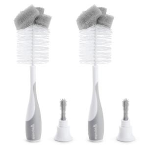 Munchkin Sponge Bottle Brush, Grey, 2 Count (Pack of 2)