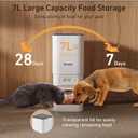 Automatic Cat Feeder - 7L/29 Cups Cat Food Dispenser with Desiccant Bag, 16 Meals, Ideal for 215mm Dry Food, Auto Pet Feeder with Dual Power Supply, Automatic Dog Feeder for Small Medium Breed