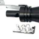DEVMO 2pcs XL Size Aluminum Alloy Universal Turbo Sound Exhaust Muffler Pipe Whistle Car Roar Maker (XL-Black)