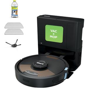 Shark Matrix Plus 2in1 Robot Vacuum & Mop with Sonic Mopping, Matrix Clean, Home Mapping, HEPA Bagless Self Empty Base, CleanEdge, for Pet Hair, WiFi, Black/Brass, AV2620WA