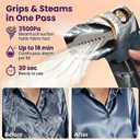 Vacuum Steamer for Clothes, 2-in-1 Steamer & Iron, 3500Pa Suction Handheld Clothes Steamer, Garment Steamer & Wrinkle Remover for Shirts, Bedding, 30-Sec Heat-Up, 4 Modes, Travel & Home (110-120V)