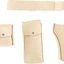 SWEET MAX Hero Belt with Pockets Holster Queen Warrior Cosplay Accessories Halloween Props Party Favors Men Women White