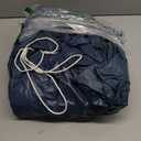 INTEX 28031E Pool Cover: For 12ft Round Metal Frame Pools  Includes Rope Tie  Drain Holes  10in Overhang  Snug Fit