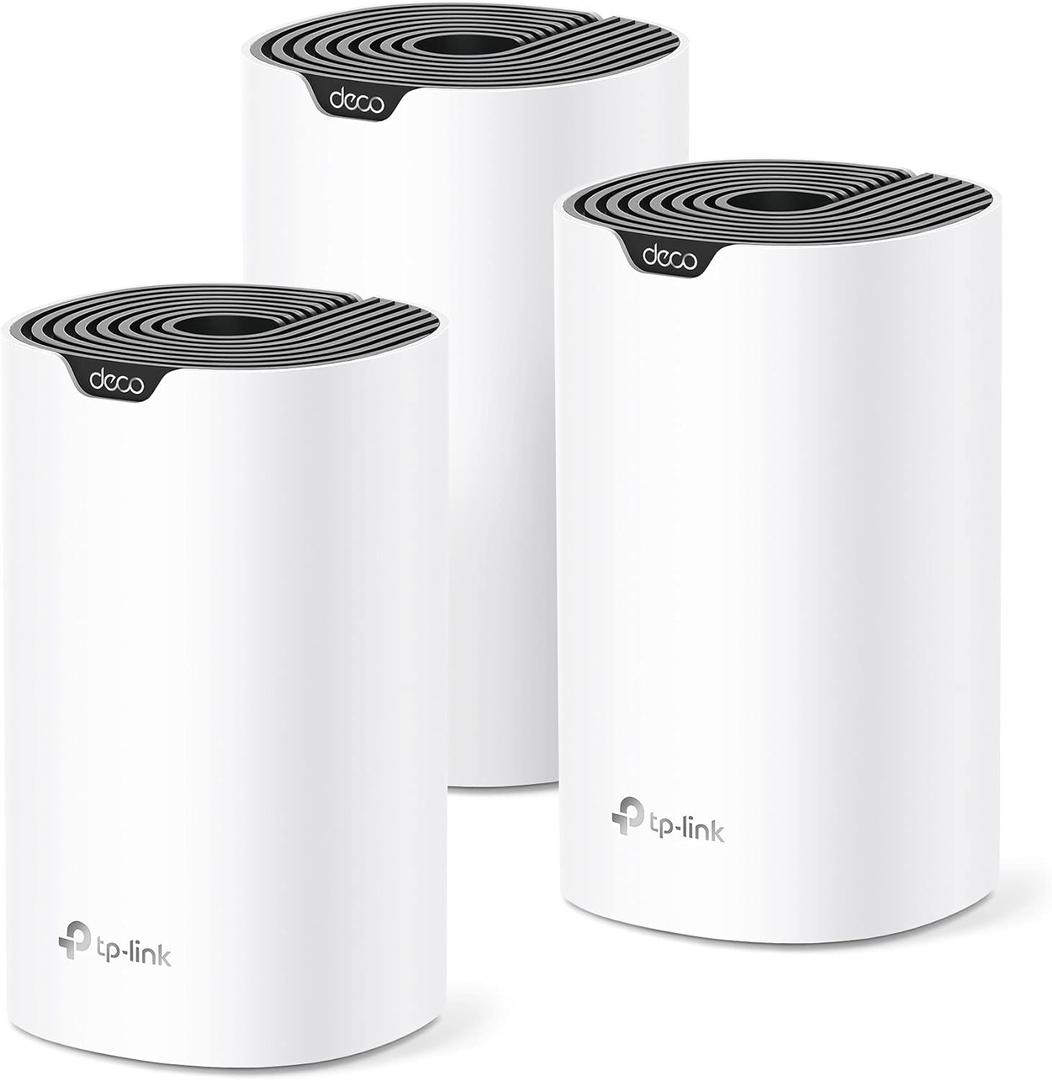 TP-Link Deco Mesh AC1900 WiFi System (Deco S4)  Up to 5,500 Sq.ft. Coverage, Replaces WiFi Router and Extender, Gigabit Ports, Works with Alexa, 3-pack
