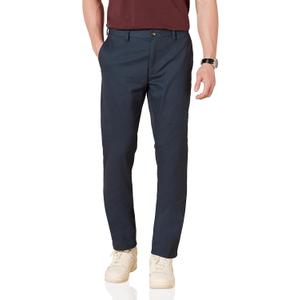 Men's Slim-Fit Wrinkle-Resistant Flat-Front Chino Pant (31W x 30L, Navy)