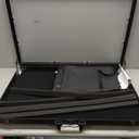 Card Show Display Case with Carry Bag–34"x22" Card Vendor Display case Large Aluminum Locking Tabletop Showcase for Trading, Sports Cards, for TCG Cards & Collectibles Exhibitions, Black