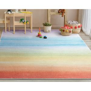 Well Woven Kids Rugs Sunrise 9'10" x 13' Multi Color Modern Flat-Weave Playroom Area Rug
