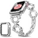 Bling Band Compatible with Apple Watch Bands 38mm 40mm 41mm 42mm, 
Women Slim Dressy Bracelet Metal Strap for iWatch Series 11 10 9 8 7 6 5 4 3 SE Ultra