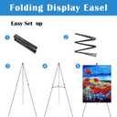 Falling in Art Display Easel Stand, 6 Pack 63" Instant Adjustable Poster Easel, Easy Folding Portable Tripod Stand for Signs, Posters, Wedding, Holds 5 lbs