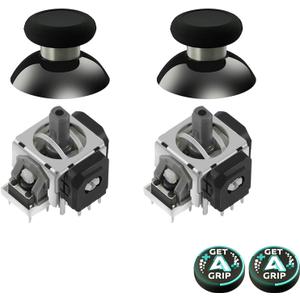 AKNES GuliKit TMR Electromagnetic Joysticks Replacement for DualSense PS5 / PS5 Edge Controller, Thumbstick Grips for PlayStation 5 Controller, Thumbstick Caps Included