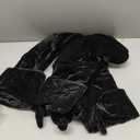 Soulchen 4 Pieces Christmas Velvet Stocking 10 x 19 Inch Xmas Hanging Stockings Sock for Fireplace Christmas Tree Ornament Holiday Season Party Decorations (Black)