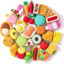 Mr. Pen- Mini Food Pencil Erasers Toy Set, 30 pcs, 3D Mini Puzzle Erasers Toys for Kids Reward, Party Favors, Non-Toxic & Safe for Children, No Smudge, Easter Egg Fillers (Bright 2)