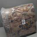 Color&Geometry 5x8 Machine Washable Low Pile Area Rugs for Living Room, Thin Soft Vintage - Floral Area Carpet with Non Slip TPE Backing for Bedroom, Dining Room, Beige and Red