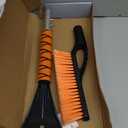 EcoNour 43" Ice Scrapers for Car Windshield | 3 Parts Detachable Telescopic Snow Brush for Car, Trucks, SUV | Long Snow Scraper with Brush | Car Winter Accessories (Orange)