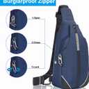 WATERFLY Medium Crossbody Sling Backpack Anti Theft Backpack for Traveling Chest Shoulder Bag