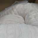 Bedsure ComfyFleece Donut Large Dog Bed - Washable Faux Fur with Corduroy Fleece & Anti Slip Bottom, Round Pet Bed with Removable Cover, Cream, 36x36x8 inches
