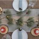 6.4ft Smokey Christmas Garland with Lights, Prelit Natual Rustic Cedar Pine Garland with Pine Cones for Home New Year, Mantle, Fireplace, Indoor Outdoor Decoration Simple Garland