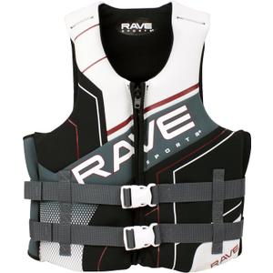RAVE Sports Adult Neoprene Life Vest PFD, USCG Approved Type III PFD, (Black, XXL)