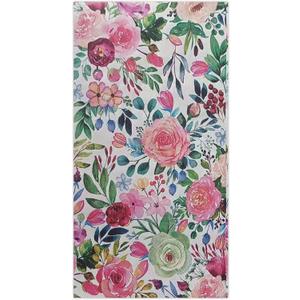 Floral Paper Napkins, 80PCS Watercolor Flower Guest Paper Napkins Disposable, Pink Roses Dinner Hand Napkin for Wedding, Theme Party,Birthday,Bridal Showers,Baby Showers,Kitchen & Bathroom 4.5x8 Inch