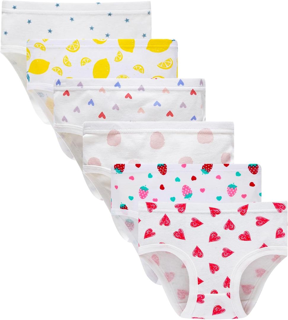 Winging Day Little Girls' Cotton Panties Baby Toddler Soft Underwear Multipack (6, Color #46)