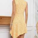 VIMPUNEC Summer Casual Elegant Dresses for Women Flowy Sun Dress Floral fit and Flare Dress (S)