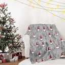 Christmas Throw Blanket Christmas Gnome Blanket Winter Holiday Snowflake Xmas Tree Throw Blankets Lightweight Soft Warm Cozy Bed Blanket for Couch Sofa 40x50 Inch, Grey