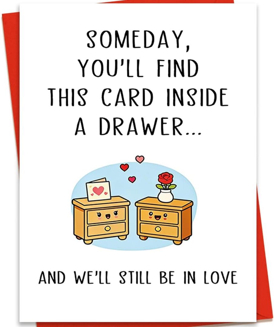 4 x Anniversary Card for Husband Wife, Romantic Couple Card | Boyfriend Girlfriend Card Gift Decoration for Him Her, 5 x 7 Inches with Envelopes and Stickers