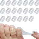 XLRZKJ Silicone Toe Protectors 20Pcs, Gel Anti-Friction Toe Protector Breathable Toe Caps Guards for Men Women, Soft Clear Little Toe Covers Silicone Toe Sleeves for Corns, Blisters and Pain Relief (0.08inch*0.8 Inch *0.4 Inch, Transparent)