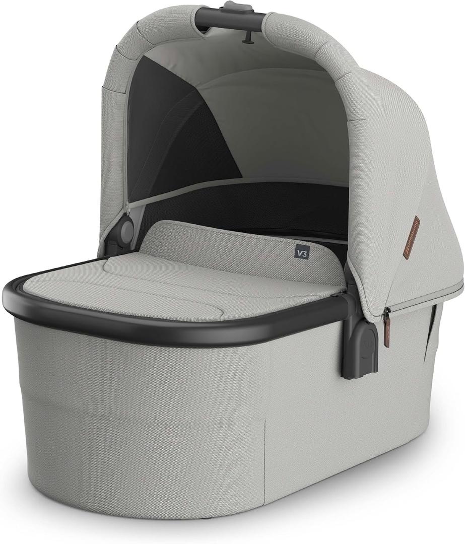 UPPAbaby Bassinet V3 - Compatible with Vista, Cruz, Ridge Strollers - Overnight Sleep Solution - Mattress, Sheet and Bug Shield Included - Crib