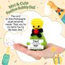 3 x BiuNiuring Funny Dad Birthday Gift from Wife Daughter Son, Cute Bubbly Handmade Crochet Birthday Gifts for Dads with Positive Card, is My Hero Small Decor