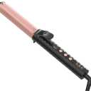 1.25 Inch MCH Ceramic Curling Iron with 6.2-Inch Barrel, Adjustable Temperature, LED Display, and Dual Voltage for Long Hair - Professional Curling Wand with Instant Heat up to 450F