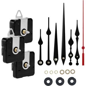 Roymnie 3Pcs Clock Mechanism Replacement Battery Operated Silent Clocks Kit Include Clock Hands DIY Repair Parts Shaft Length 12mm(15/32 Inches), 16mm(20/32 inches) and 22mm(29/32 inches)