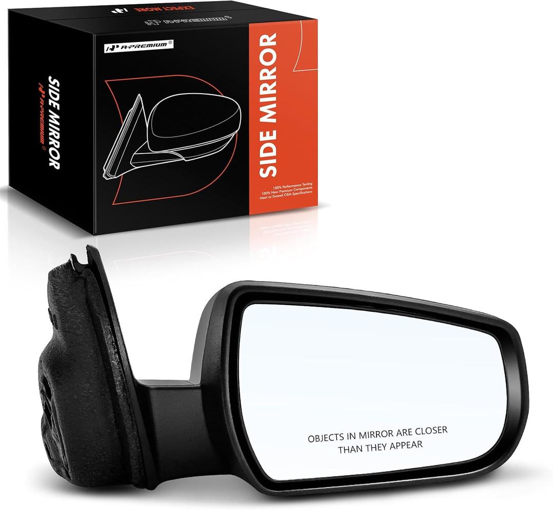 A-Premium Passenger Side Power Door Mirror - Compatible with Chevrolet Malibu 2013-2015, Malibu Limited 2016 - Heated Non-Folding Black Outside Rear View Mirror w/Turn Signal - Replace# 22860543