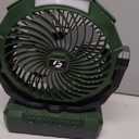 FRIZCOL 3-in-1 Camping Fan - Portable Fans Rechargeable - 24000mAh Battery Powered Fan with Light & Remote for Indoor, Outdoor, Tent, Travel, Fishing, Jobsite, Gifts for Men Dad Him - Green, Large