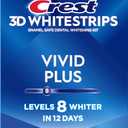 Crest 3D Whitestrips Vivid Plus, Teeth Whitening Strip Kit, 10 Treatments + 2 Bonus Treatments (Each with 1 Upper/1 Lower Strip), 24 Strips, 8 Levels Whiter, Teeth Whitening Kit