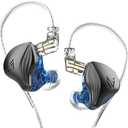 KZ ZEX Earbuds 1 electrostatic + 1 Dynamic Earphone in Ear Monitor Headphone with Detachable Cables Suitable for Audio Engineer, Musician (Graphite Color, Without Mic)