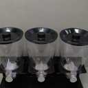 Black Triple Canister Commercial Cereal Dispenser