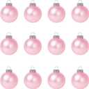 Sleetly DIY Christmas Tree Ball Ornaments Set for Kids and Adults - Holiday Xmas Christmas Ornament Decorations for DIY Crafts, Painting, Drawing, Large 3.15 inch, Pink Matte Blank, Set of 12