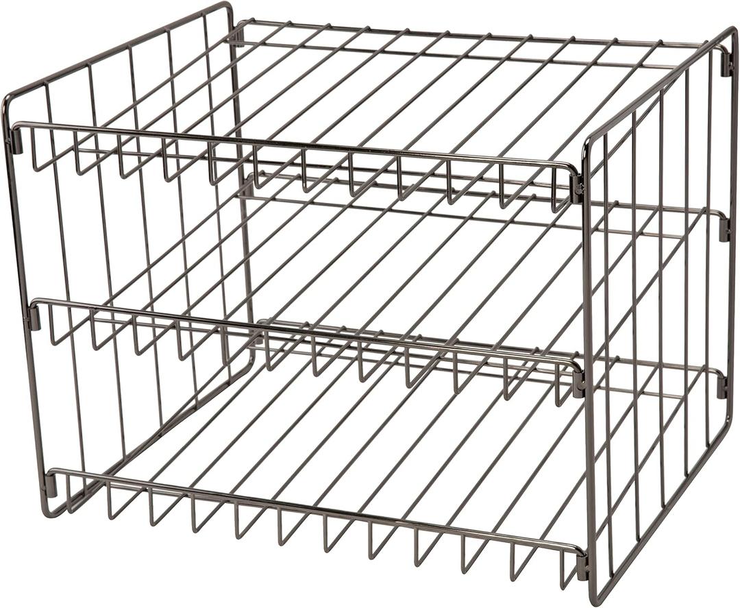Kitchen Details 3 Tier Can Organizer | Canned Food Storage Rack | Kitchen Cabinet and Pantry Organization | Space Saving | Chrome