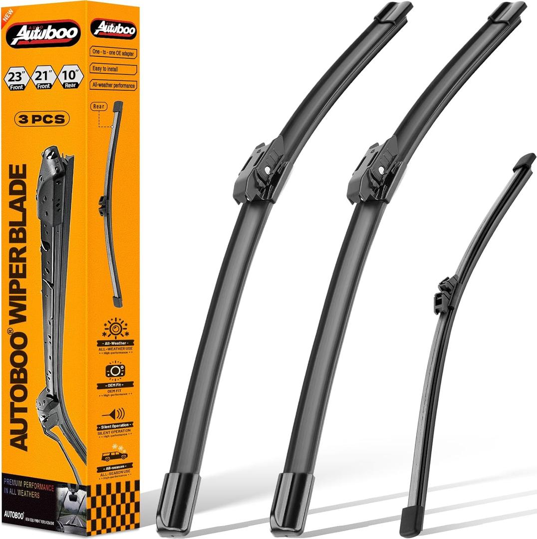 OEM Windshield Wiper Blade Replacement for Mini Cooper Countryman 2017 2018 2019 2020 2021 2022 2023 Original Equipment All-Season Rear Wiper Blade Set 23+21+10 (Set of 3)