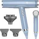 Slopehill Hair Dryer, 2000W Professional Ionic Hair Dryer with Diffuser, High Speed Blow Dryer for Women, Ceramic Hair Dryers for Salon Use (BLUE) (Blue,silver,white)