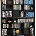 Atlantic Oskar 1080 Media Storage Cabinet  Protects & Organizes Prized Music, Movie, Video Games or Memorabilia Collections, Espresso (Updated)