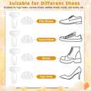 2 x Geyoga 8 Pairs Adhesive Heel Cushion Pads for Too Loose Big Boots Cuttable Reusable Back of Heel Shoe Pads Grips Inserts for Women Men Anti Blister Shoe Guards Liners for Improving Fit (Clear)