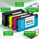 962XL Ink Cartridges Combo Pack Replacement for HP 962 Ink Cartridges HP962XL HP962 High-Yield | Equipped with Latest Chip | compatible with HP OfficeJet Pro 9015 9020 9010 9018 9025 Printers (4 Pack)