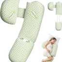 Pregnancy Pillow 3-in-1 Adjustable Support for Belly, Back and Leg, One Size