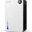 Amzart Dehumidifier 118 OZ for Home, Dehumidifier (980 sq.ft) With Humidity Display, Time Setting Dehumidifier, Dehumidifier with Drain Hose, Defrost function Dehumidifier, White