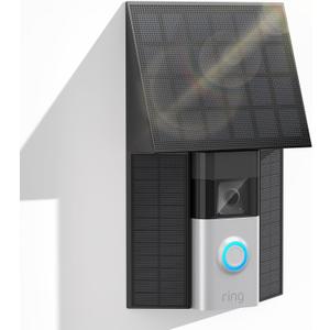 4W Solar Charger Compatible with Ring Battery Doorbell (USB-C Port) Waterproof Continuously Ring doorbell Solar Panel-Black 1 Pack