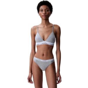 Calvin Klein Women's Modern Cotton Lightly Lined Triangle Wireless Bralette (Grey Heather), Small