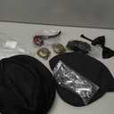 1920s Mens Costume Accessories Outfit Set Gangster Roaring 20s Costumes for Gatsby Party (Black)