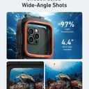 TELESIN Universal Underwater Phone Case for Snorkeling and Diving Waterproof Housing for Photo & Video Handle Grip for iPhone 7-17 Pro/Pro Max/Plus/Mini, Galaxy S10-S26 Ultra/Plus and Most Phones